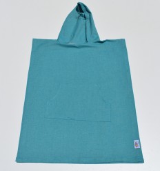 Poncho de plage enfant bleu vert